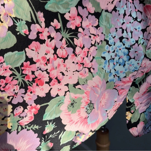 Vintage Victoria’s Secret  Gold Label Floral Pink Sleep Shirt/Gown Size M/L - Picture 7 of 11